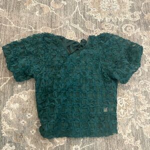 Sarah Hann size Medium green floral top